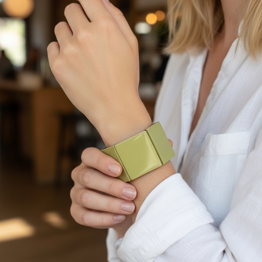 Marni Luxury Quartz /Resin Stretch Bracelet